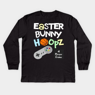 Easter Bunny Hoopz Video Game (Frayson) Kids Long Sleeve T-Shirt